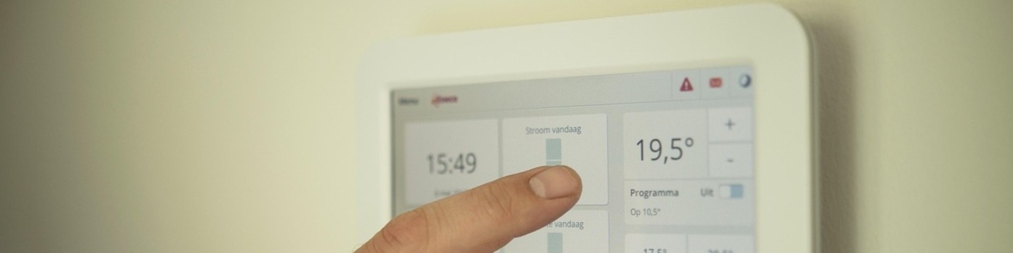 Decoratieve afbeelding van een thermostaat